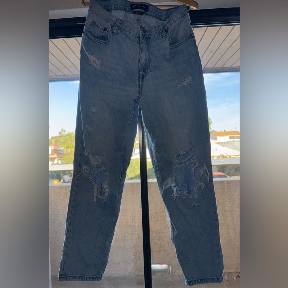 Aeropostale Light Blue Relaxed Mom Jean